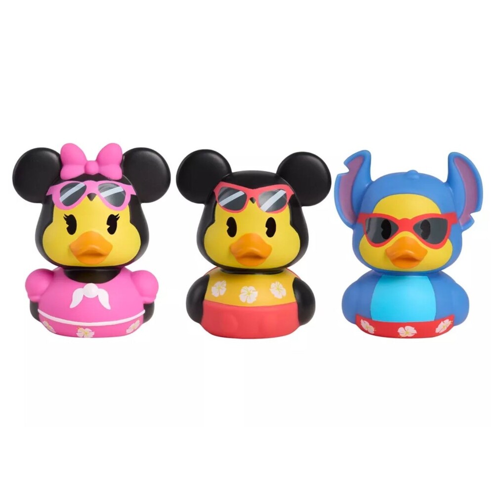 Disney Duckalooz Summer Ducks Set of 3 Mickey Minnie Stitch